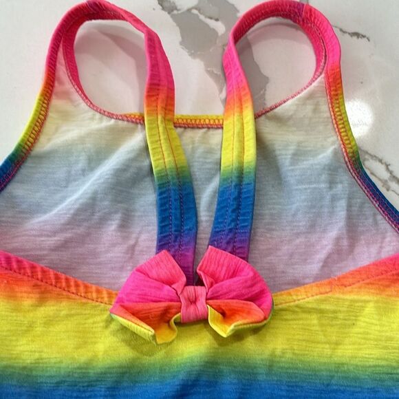 Pacific Connections One Piece Girls Multicolor Rainbow Swimsuit Bathing Suit - Picture 4 of 7
